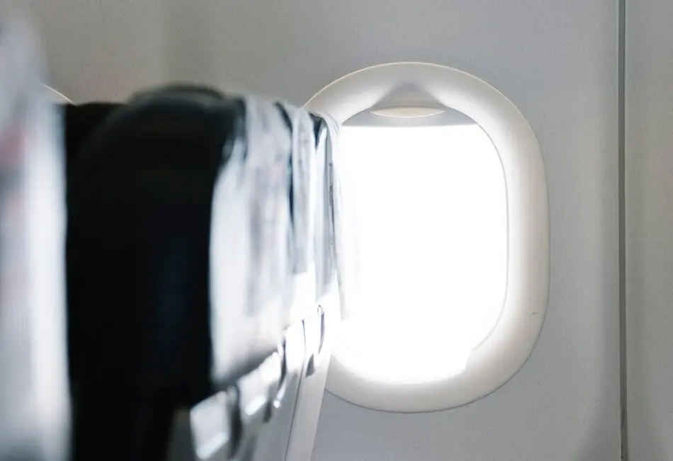 window of airplane