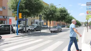paso de peatones en  Ronda San Francisco