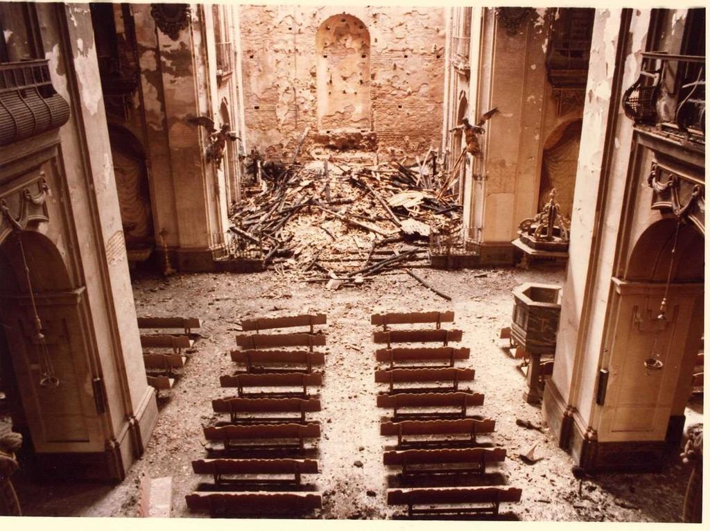 Se cumplen 40 años del incendio en la iglesia de la Merced